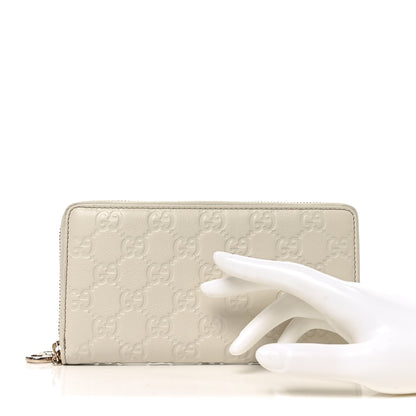 Gucci Guccissima GG Pierce Zip Around Wallet White 2 of 8