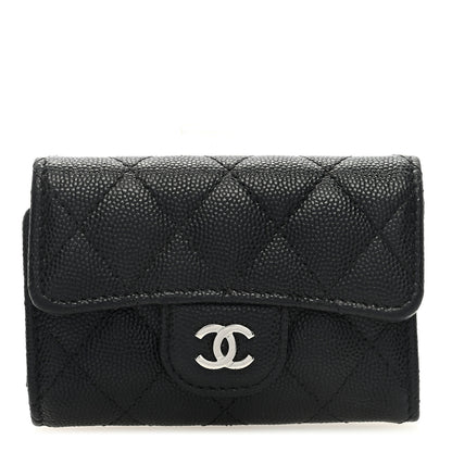 Chanel Caviar Quilted Classic 4 Key Holder Wallet Black 1 of 6