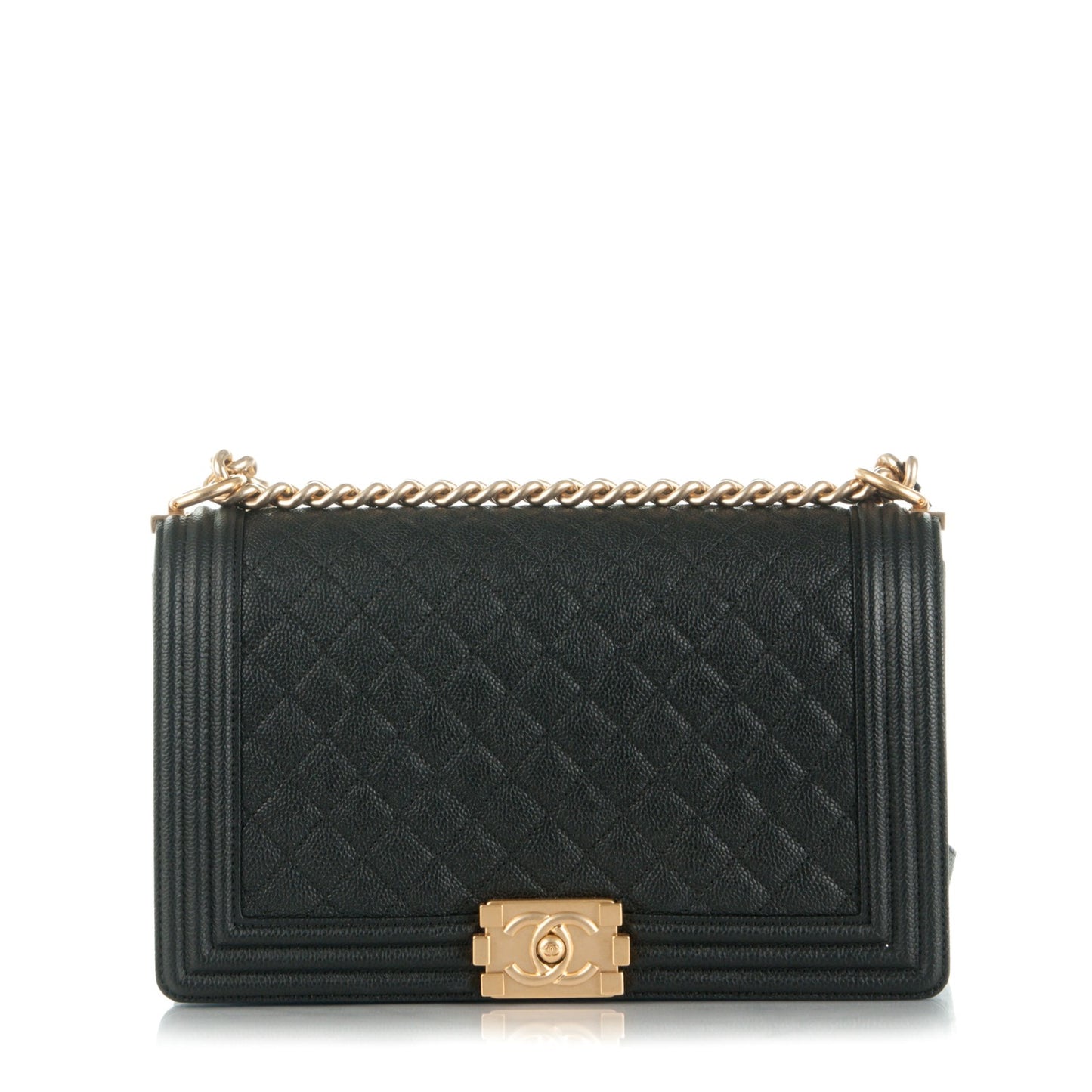 Caviar Quilted New Medium Boy Flap Black