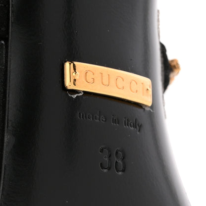 Gucci Kid Scamosciato Crystal Embellished Carmen High Heel Sandals 38 Black 7 of 9