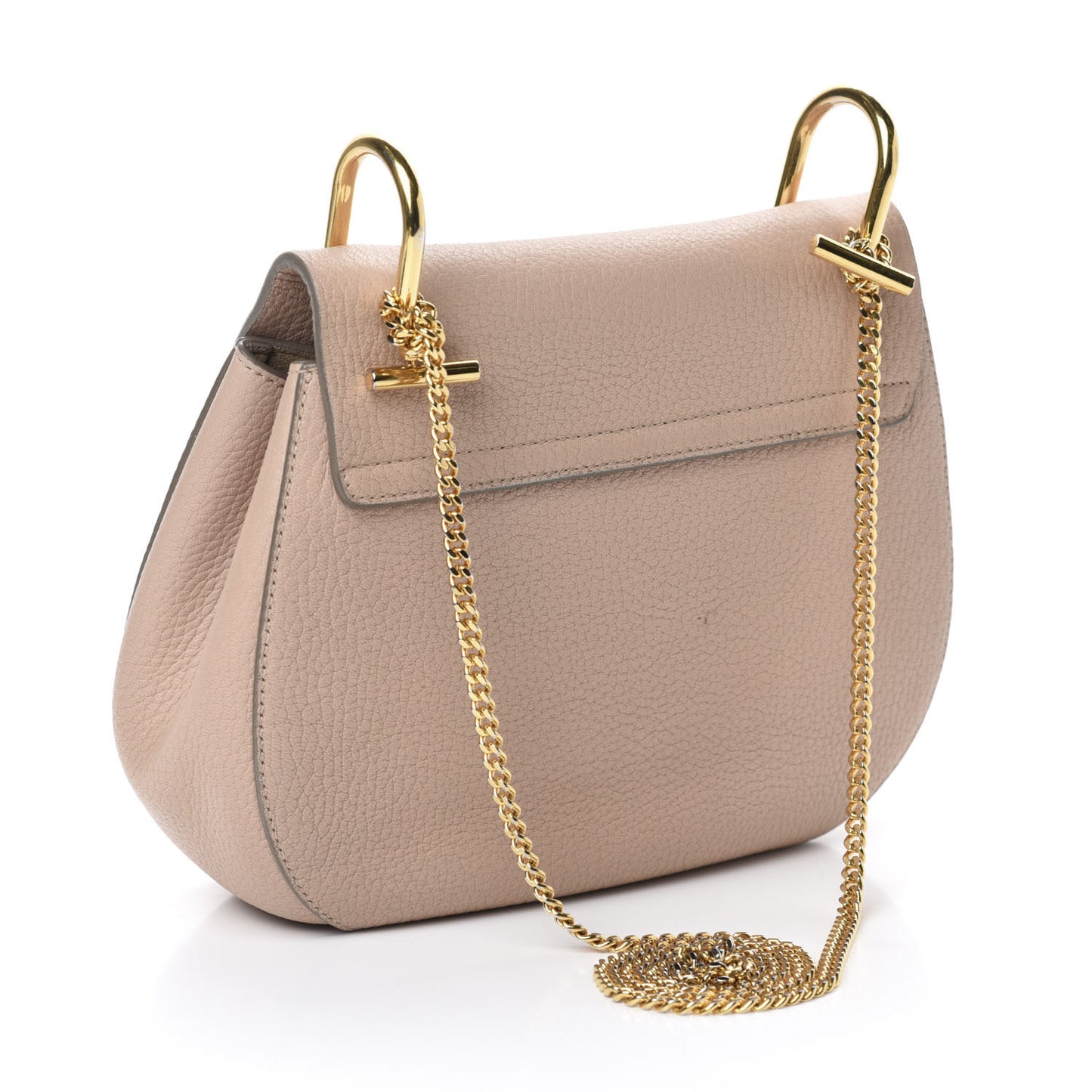 Grained Lambskin Drew Shoulder Bag Abstract White