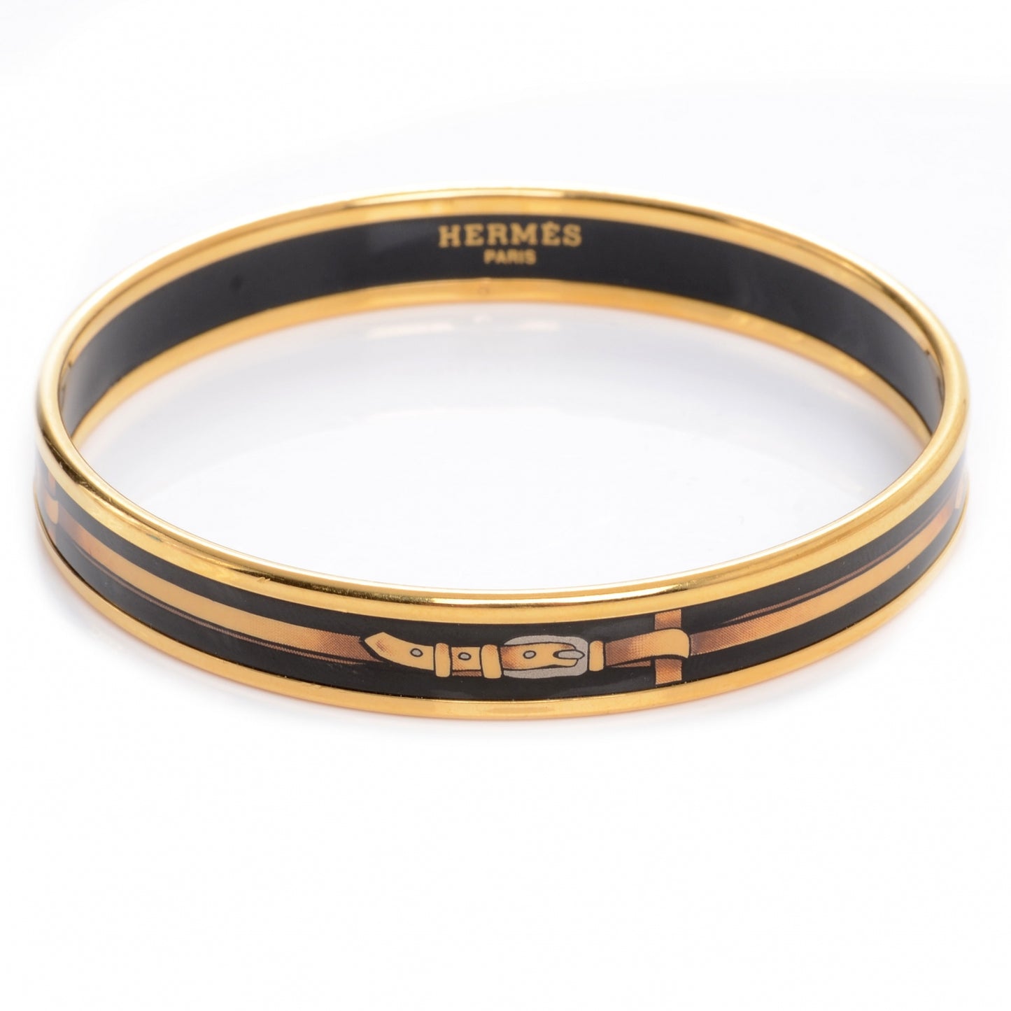 Enamel Narrow Printed Buckle Bracelet