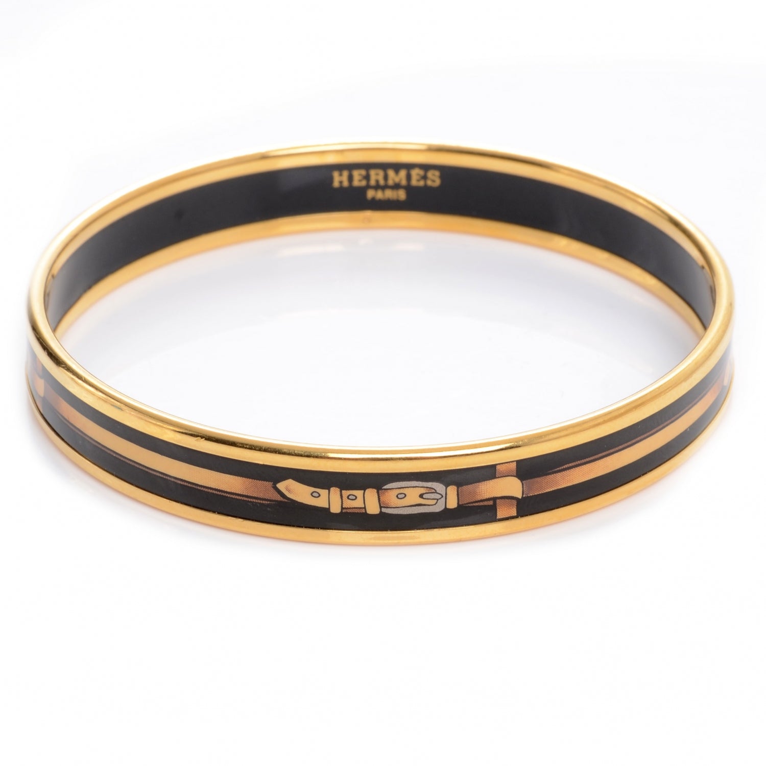 Hermes Enamel Narrow Printed Buckle Bracelet 1 of 5