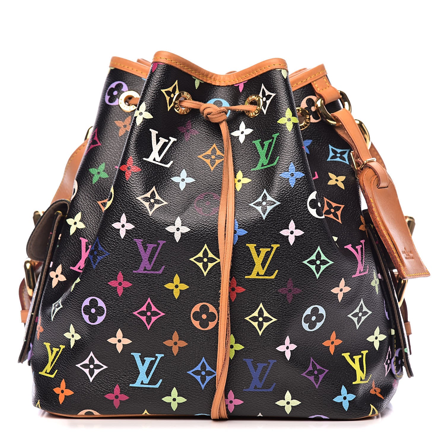 Louis Vuitton Monogram Multicolor Petit Noe Black 1 of 11