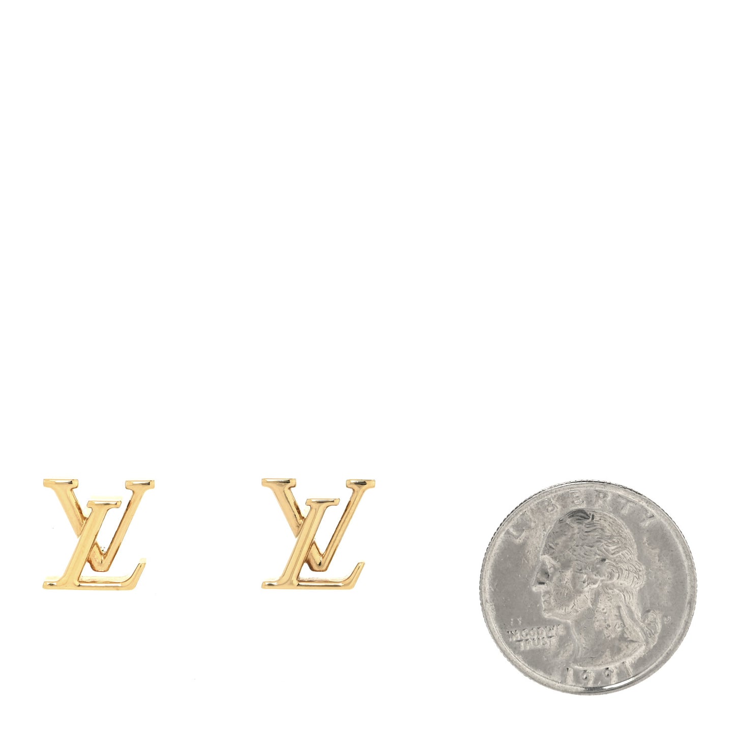 Metal LV Iconic Earrings Gold