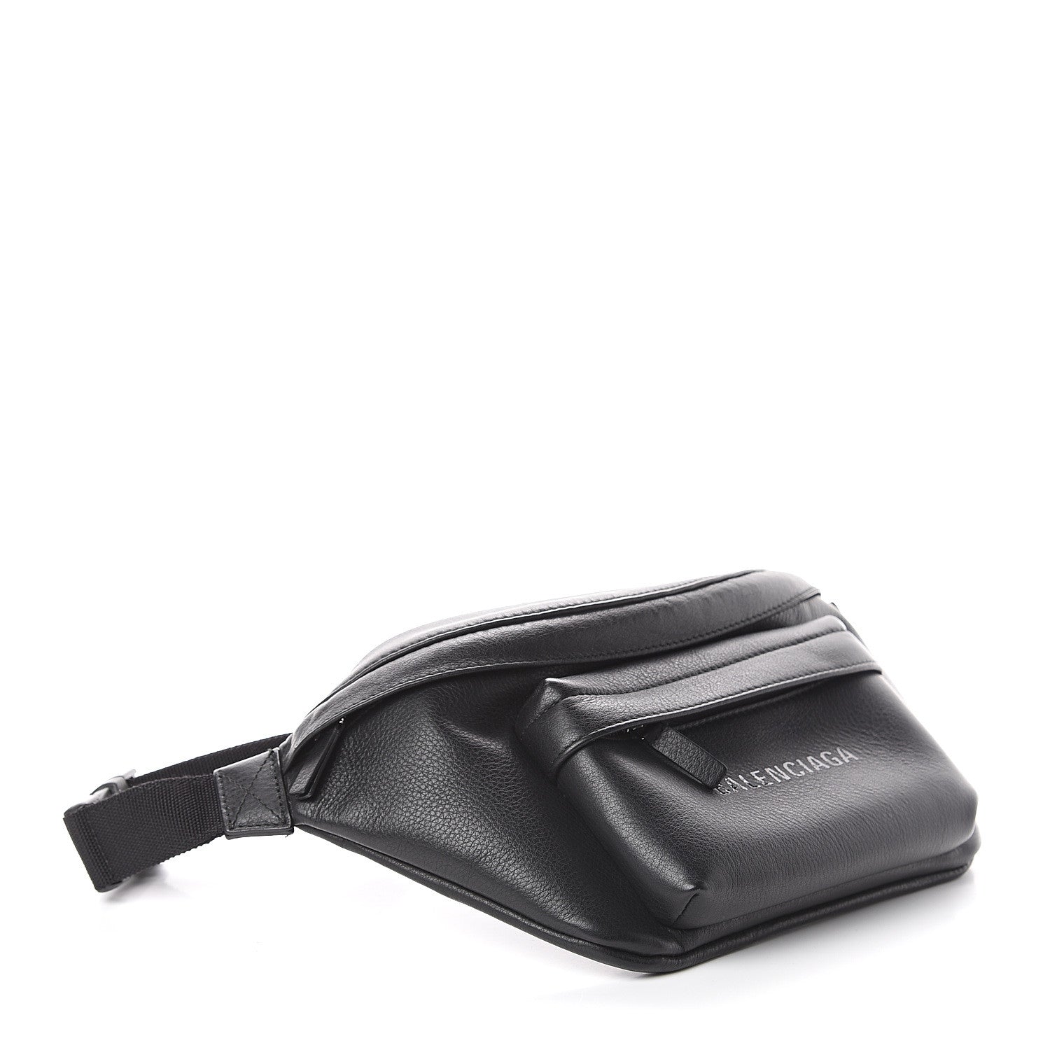 Balenciaga Smooth Calfskin Logo Large Everyday Beltpack Black 3 of 8