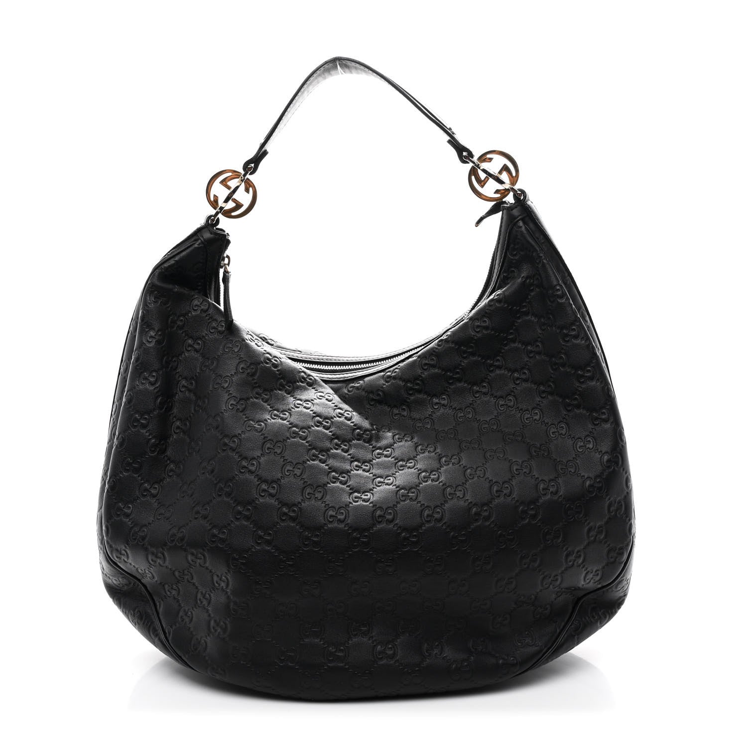 Gucci Guccissima Large GG Twins Hobo Black 1 of 10