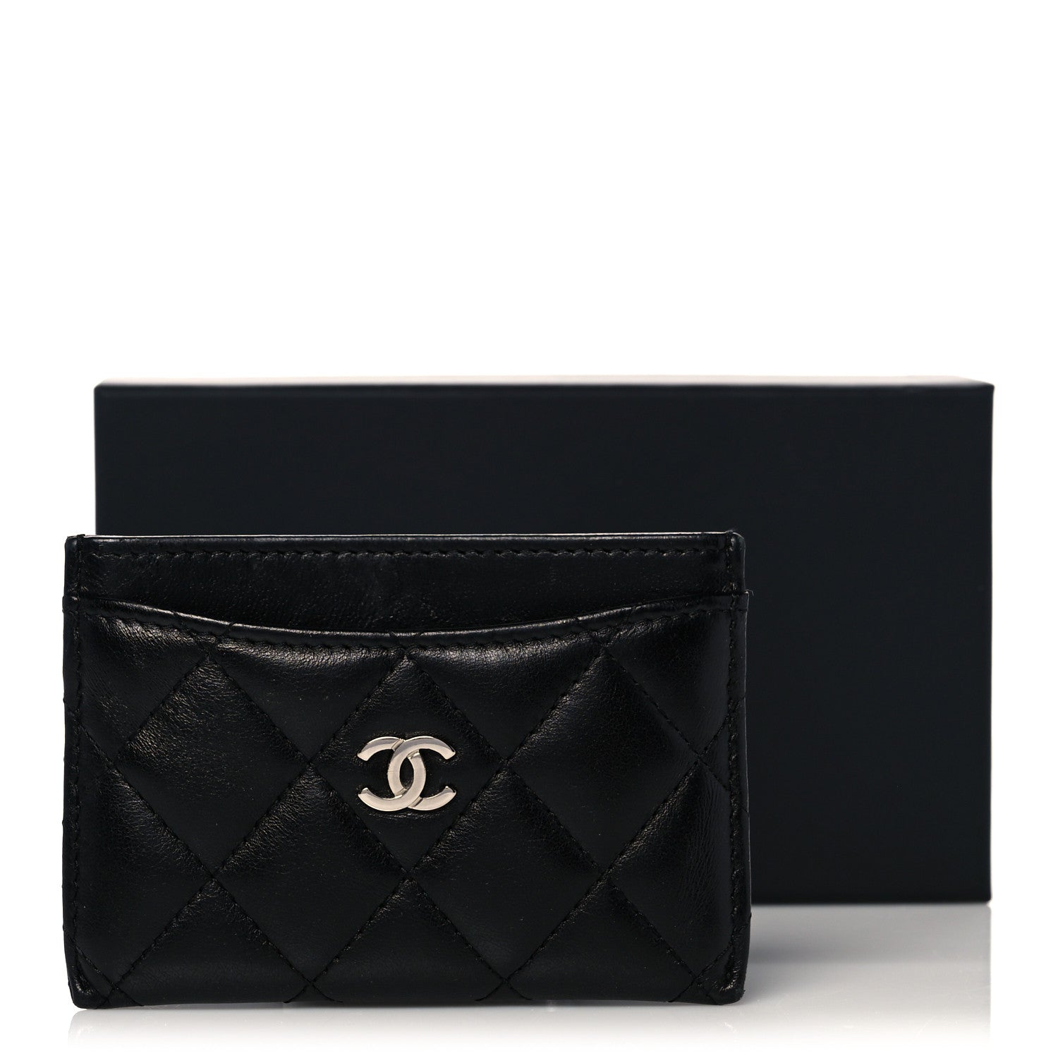 Chanel Lambskin Quilted Card Holder Black 10 of 10