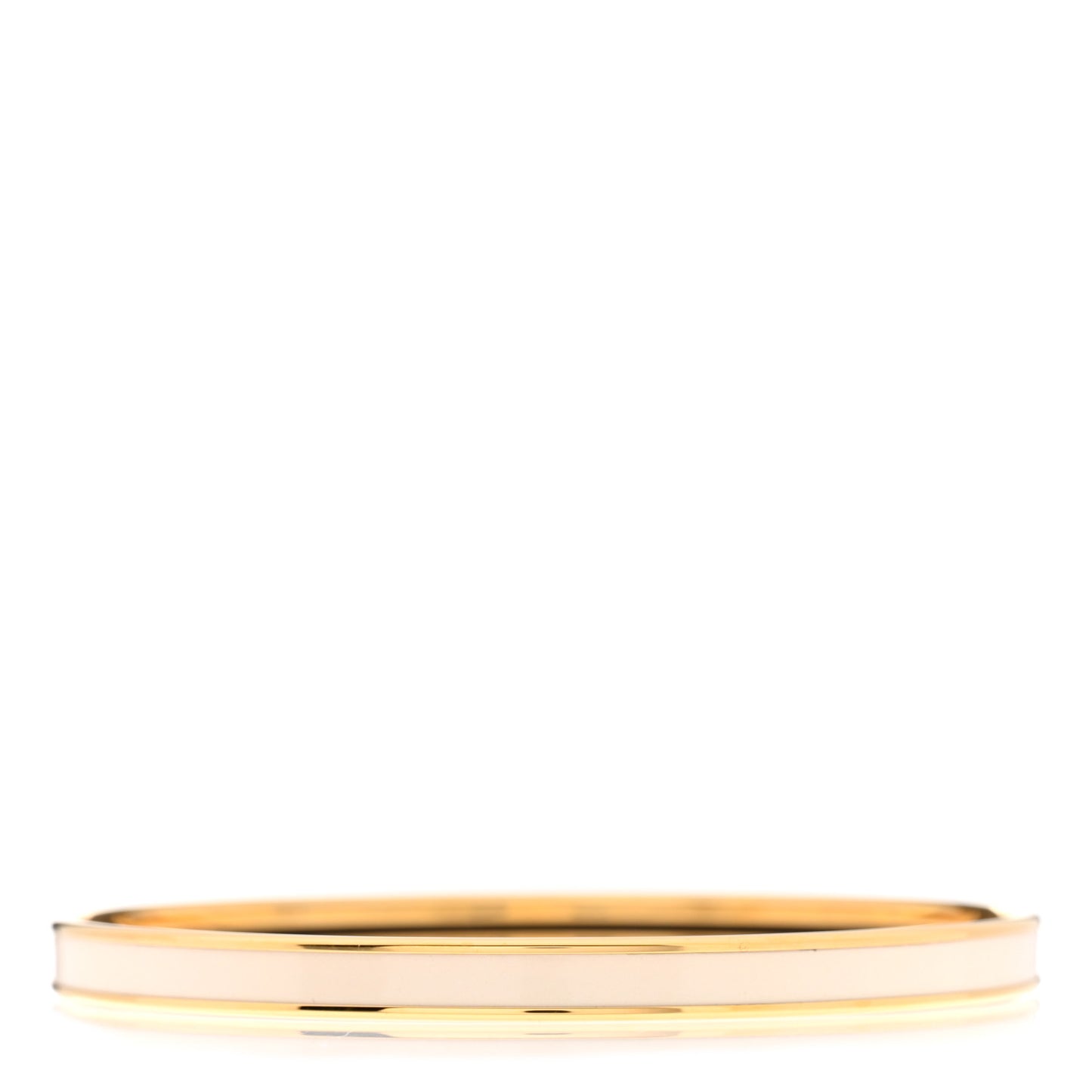 Enamel Printed Extra Narrow Bracelet 65 White