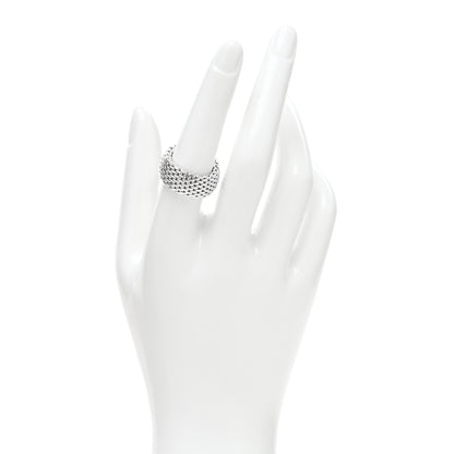 Tiffany Sterling Silver Somerset Mesh Ring 54 7 2 of 4