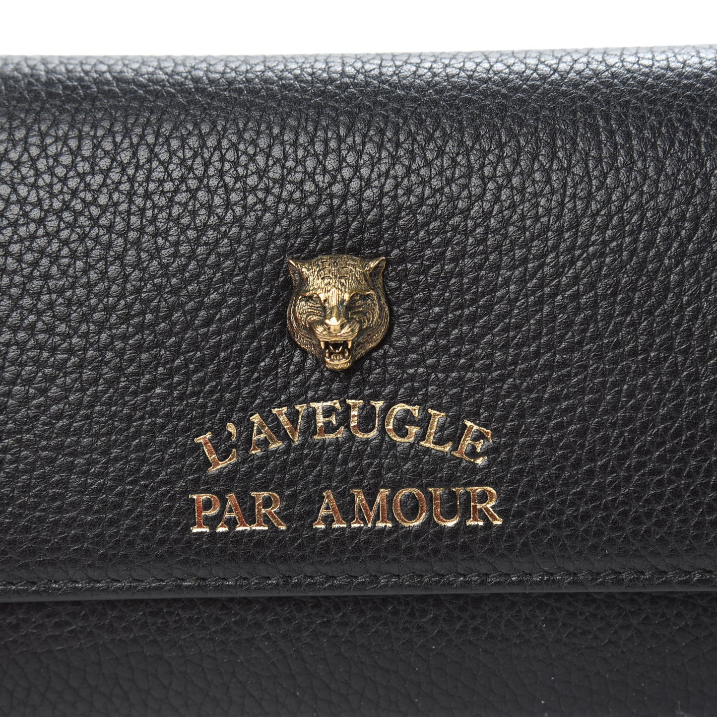 Calfskin Animalier Continental Wallet Black