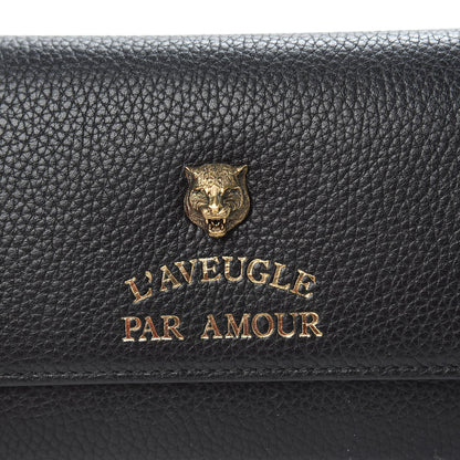Gucci Calfskin Animalier Continental Wallet Black 8 of 9