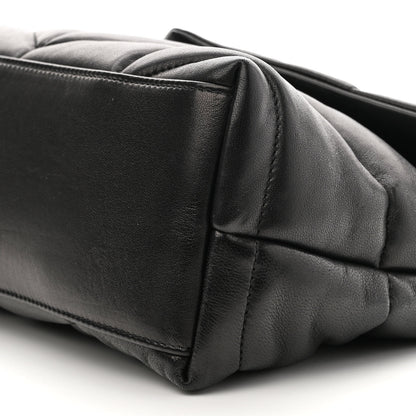 Saint Laurent Lambskin Quilted Small Loulou Puffer Monogram Chain Satchel Black 9 of 9