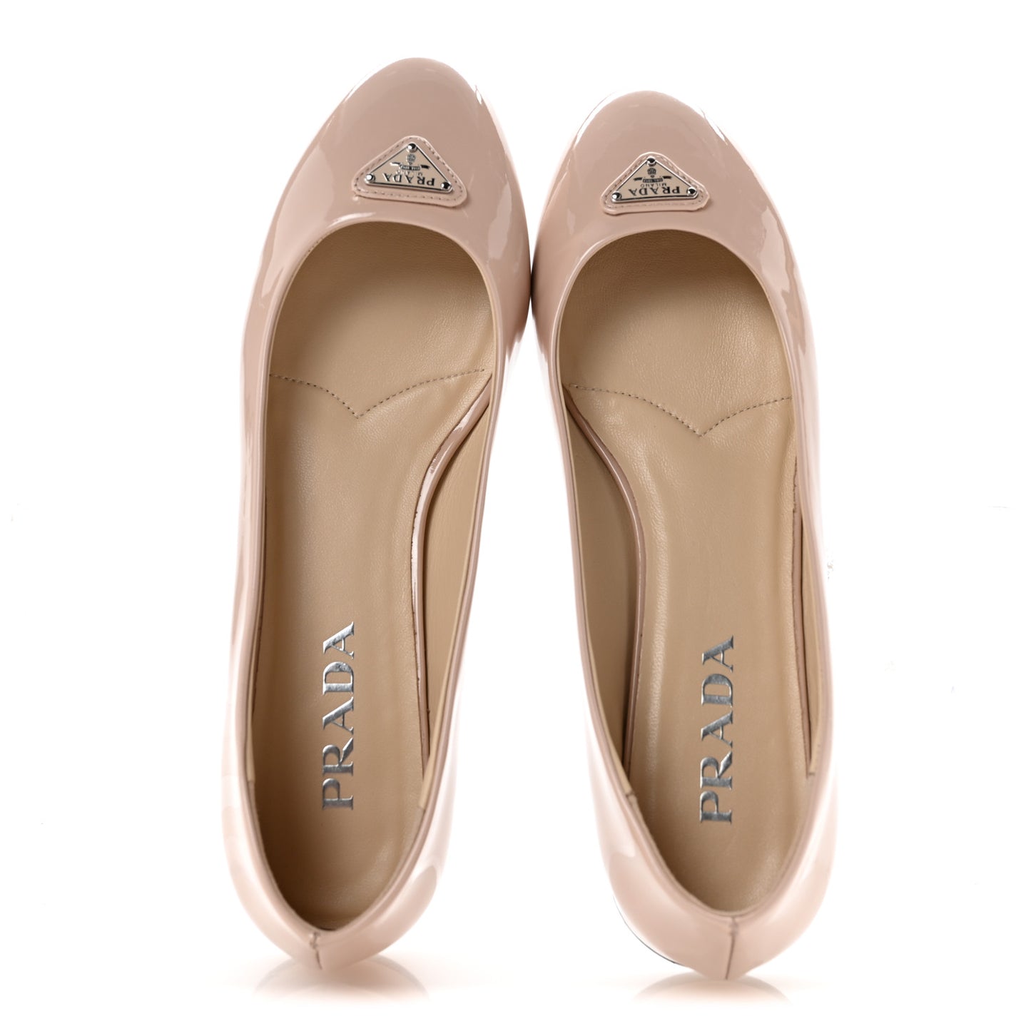 Patent Triangle Ballerina Flats Cipria 39 Cipria