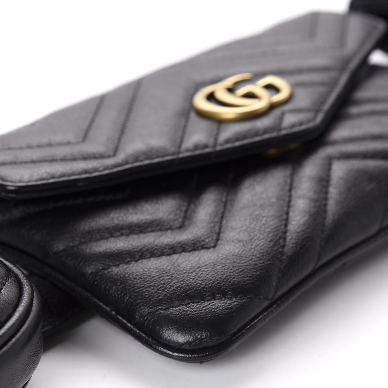 Gucci Calfskin Matelasse GG Marmont 2.0 Multi Belt Bag 85 34 Black 9 of 17