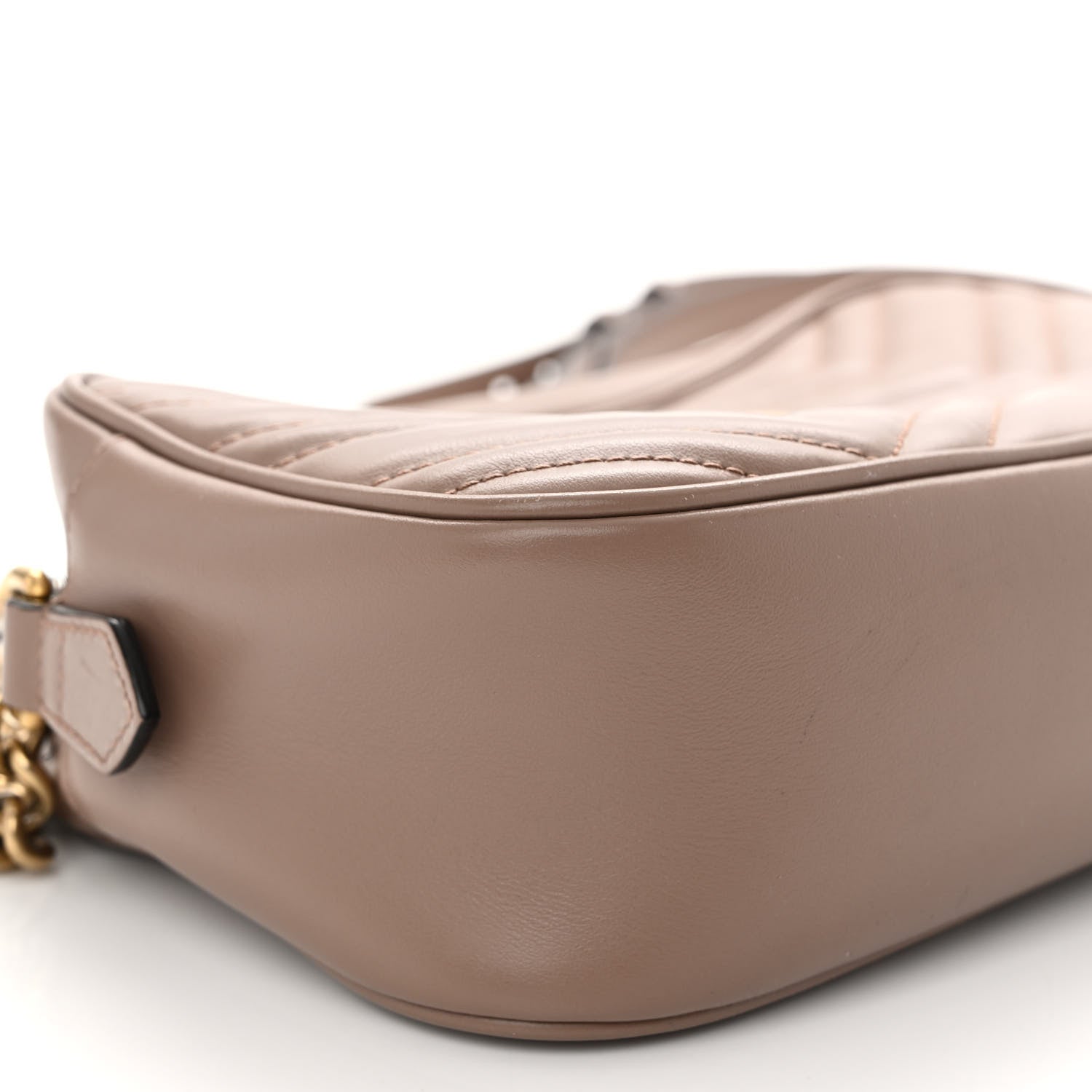 Gucci Calfskin Matelasse Small GG Marmont Chain Shoulder Bag Porcelain Rose 9 of 12