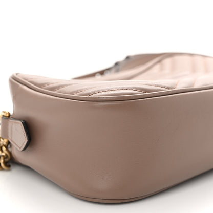Gucci Calfskin Matelasse Small GG Marmont Chain Shoulder Bag Porcelain Rose 9 of 12