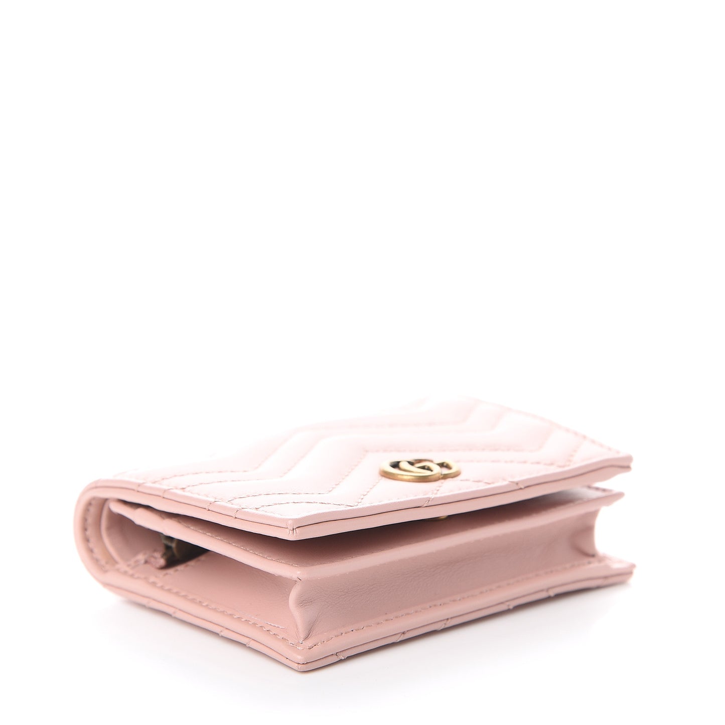 Calfskin Matelasse GG Marmont Card Case Wallet Perfect Pink