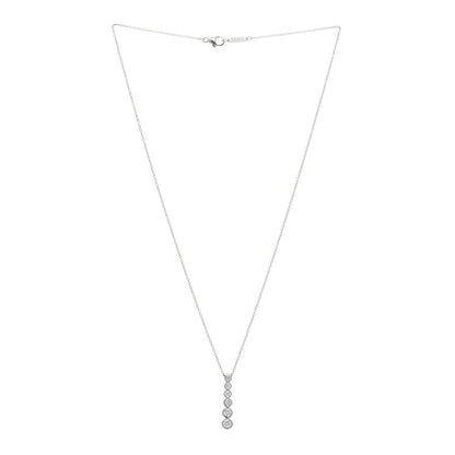 Tiffany Platinum Diamond Jazz Graduated Drop Pendant Necklace 3 of 5