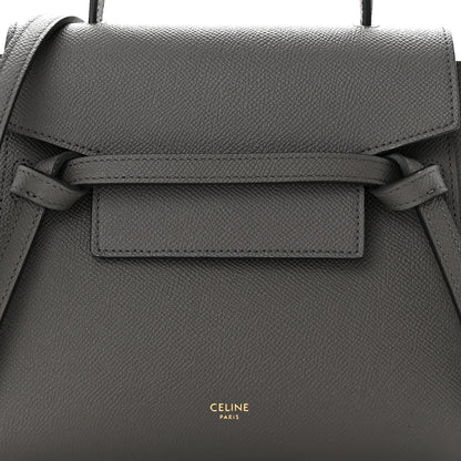 Celine Grained Calfskin Nano Belt Bag Grey 8 of 10