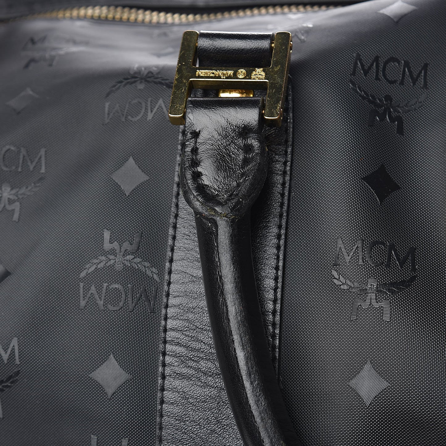 Monogram Coated Canvas Weekender Black