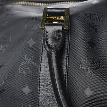 MCM Monogram Coated Canvas Weekender Black 13 of 18