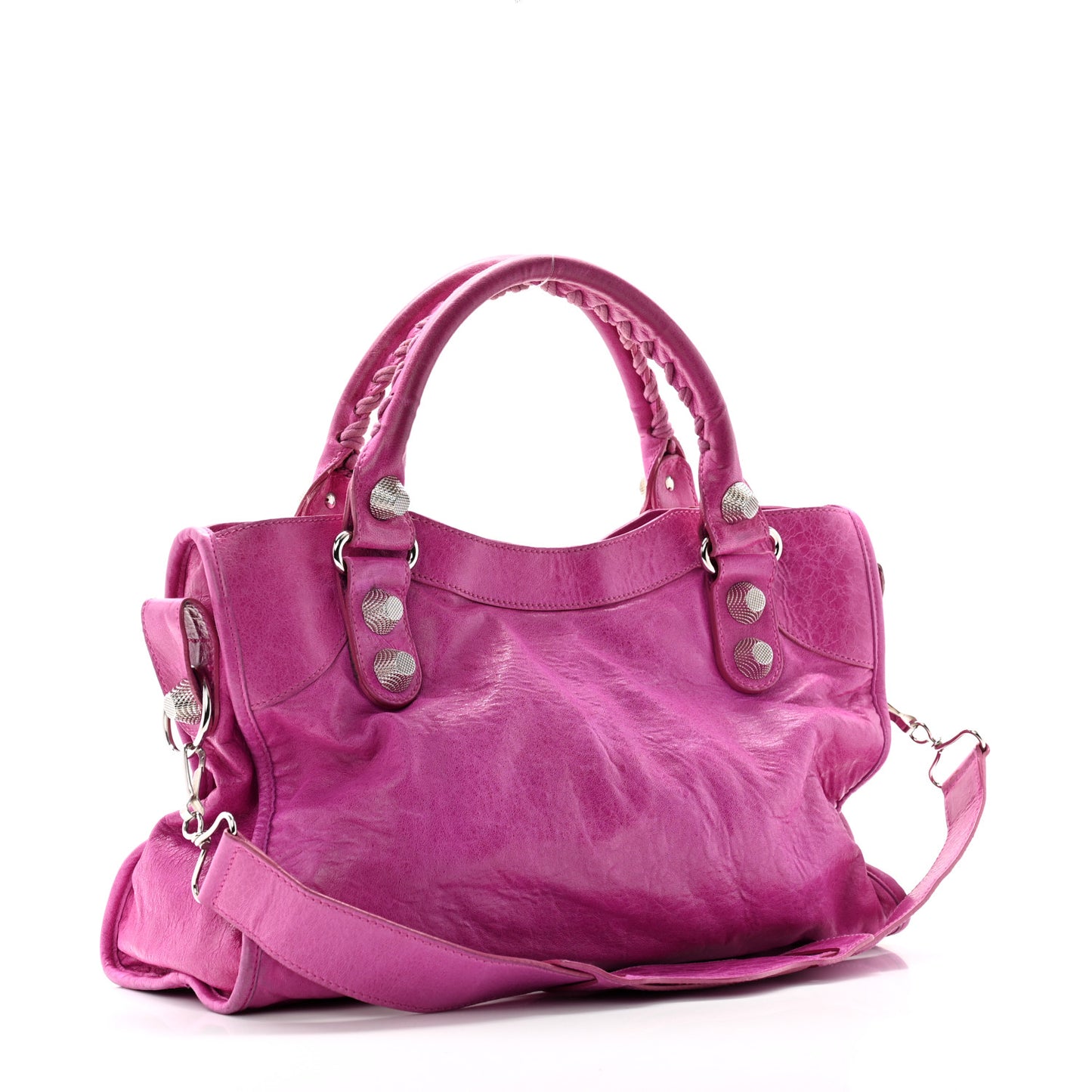 Agneau Giant 21 Silver Hardware City Cyclamen Fucsia