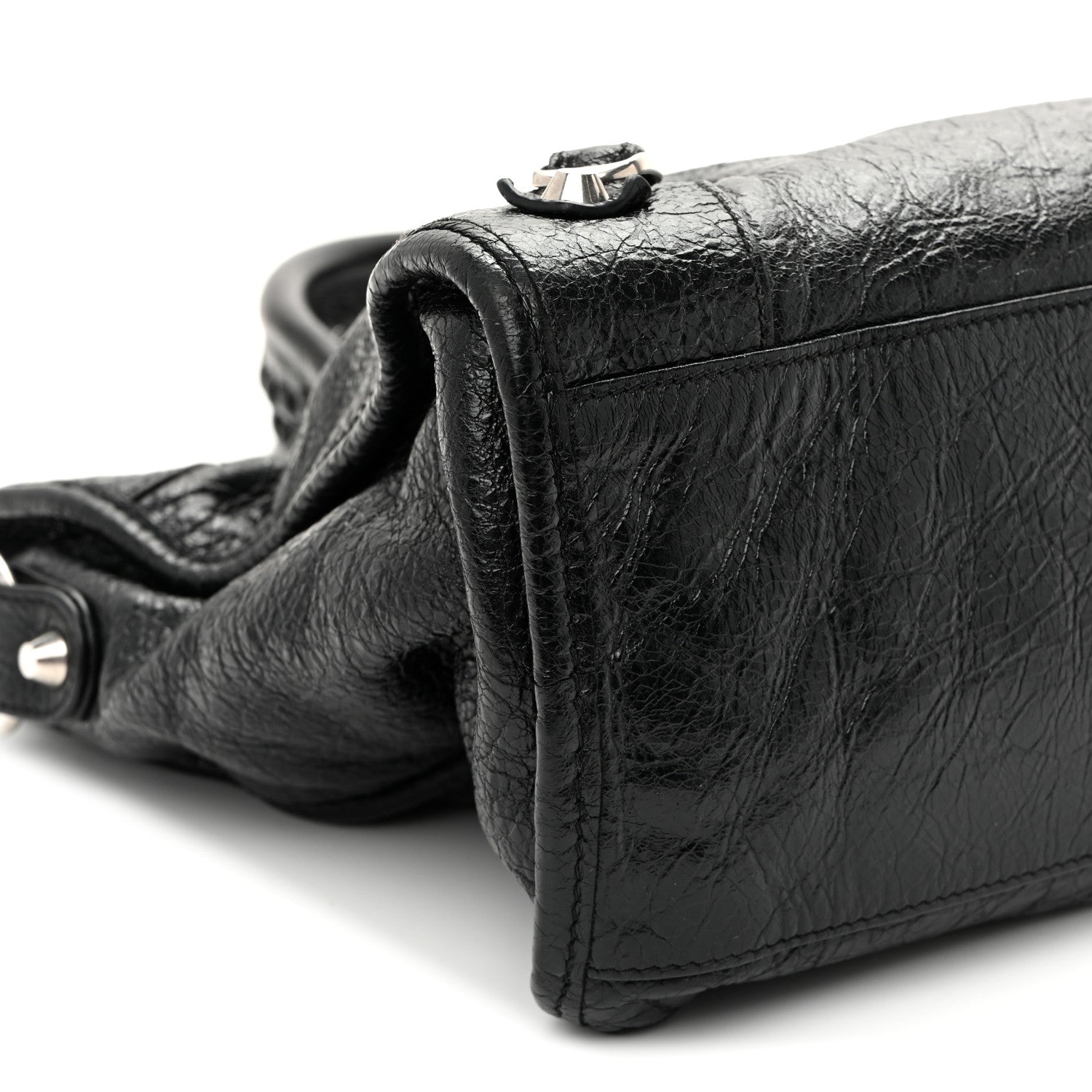 Balenciaga Agneau Arena Silver Hardware Medium Le City Black 8 of 10