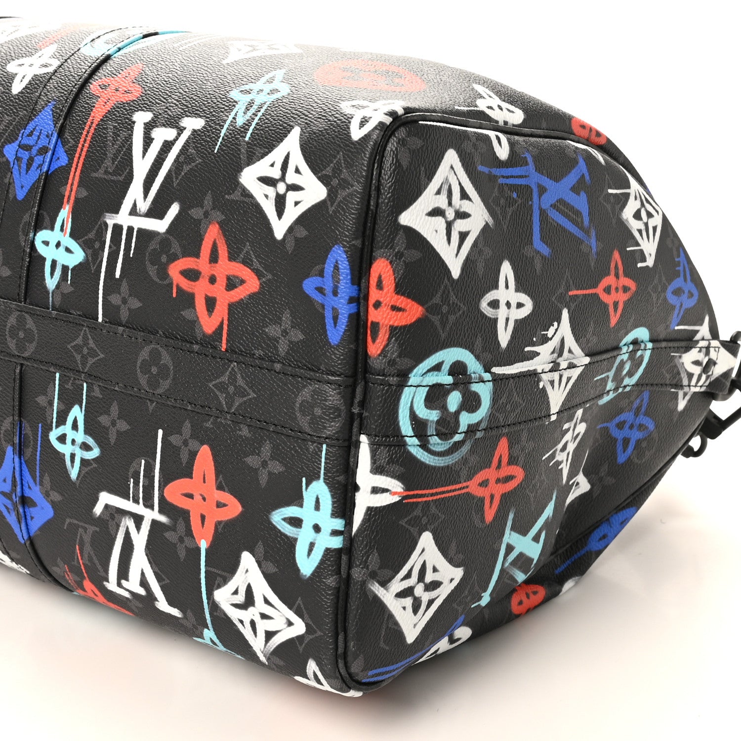 Louis Vuitton Monogram Eclipse LV Graffiti Keepall Bandouliere 50 Multicolor 8 of 8