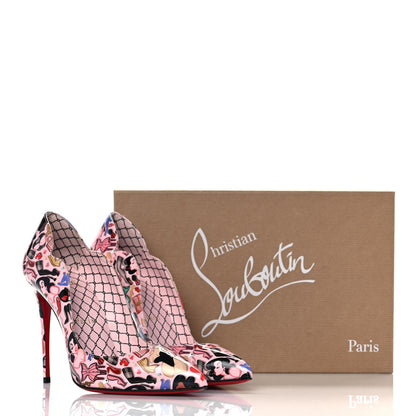 Christian Louboutin Patent Bored Lin Resille Hot Chick 100 Pumps 37 Poupee Multicolor 10 of 10