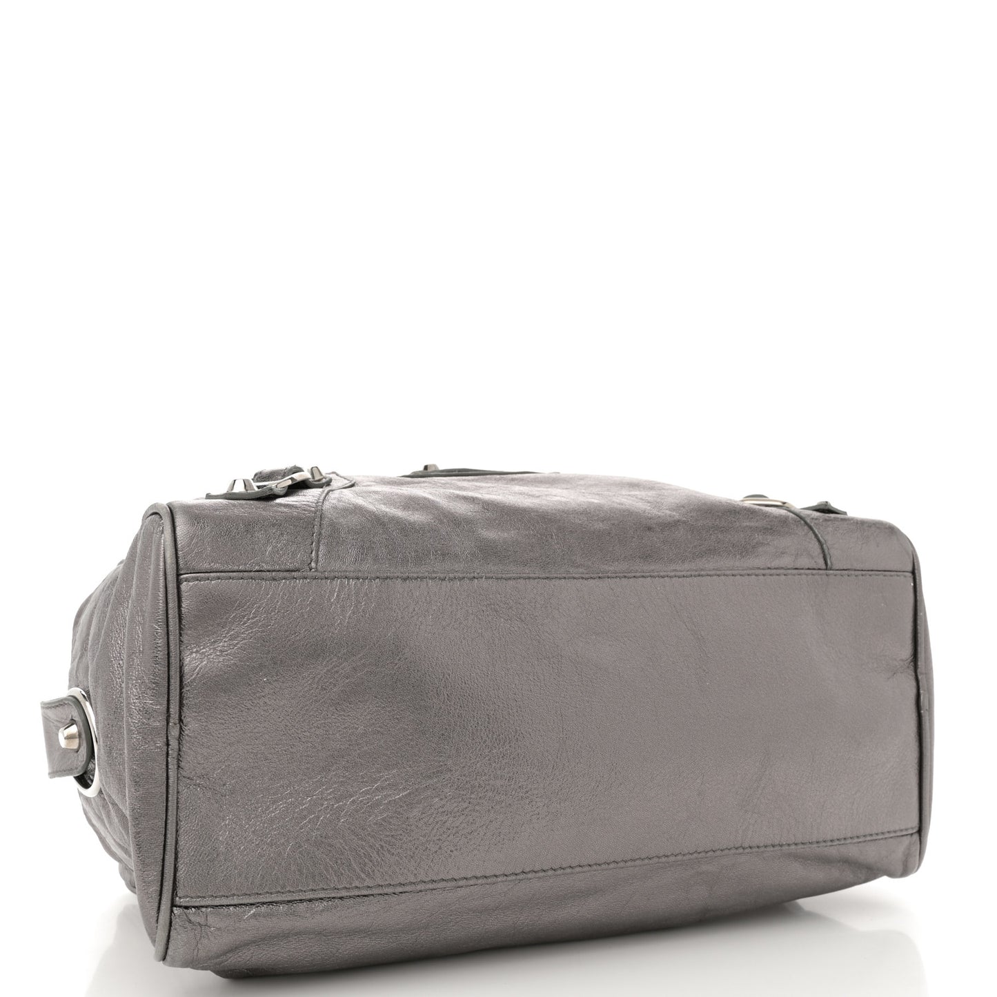 Agneau Classic Hardware Box Bag Metallic