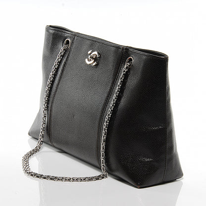 Chanel Caviar Shopper Tote Dark Brown 6 of 8