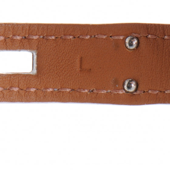 Epsom Kelly Single Tour Bracelet White