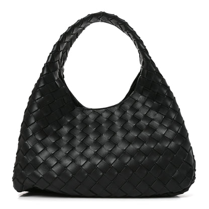 Bottega Veneta Nappa Intrecciato Small Campana Shoulder Bag Black 1 of 11