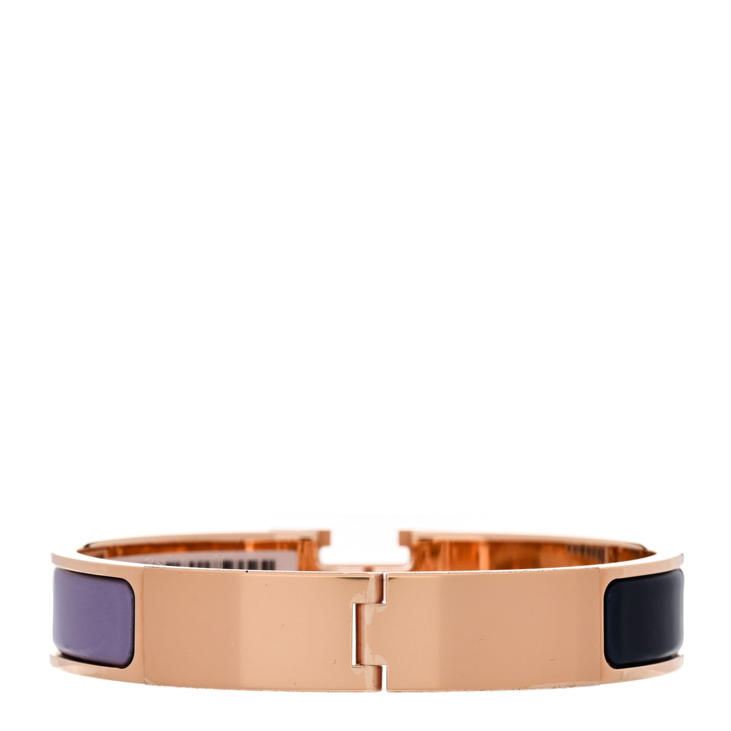 Enamel Narrow Fusion Clic Clac H Bracelet GM Lilas Ultramarine
