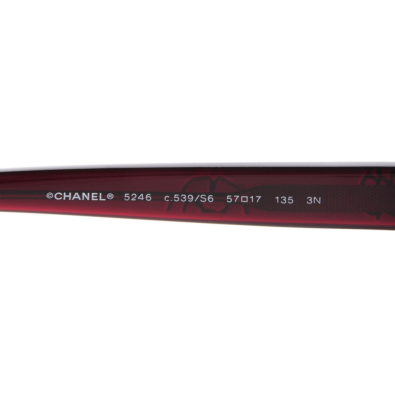 Chanel CC Camellia Sunglasses Red 5246 4 of 6