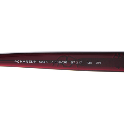 Chanel CC Camellia Sunglasses Red 5246 4 of 6