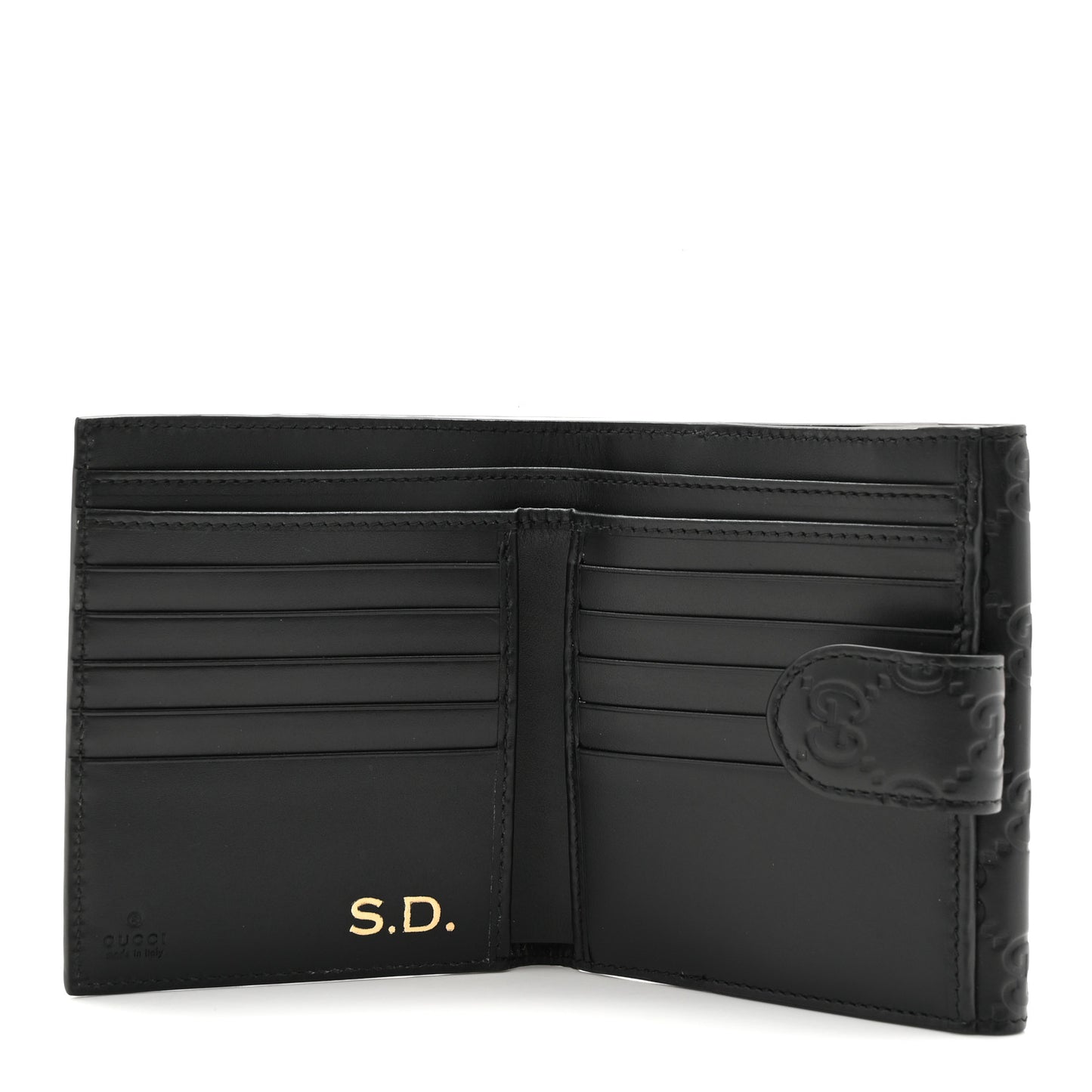 Guccissima Interlocking G French Wallet Black