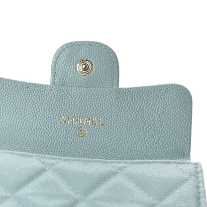 Chanel Caviar Quilted Flap Card Holder Light Blue 6 of 8