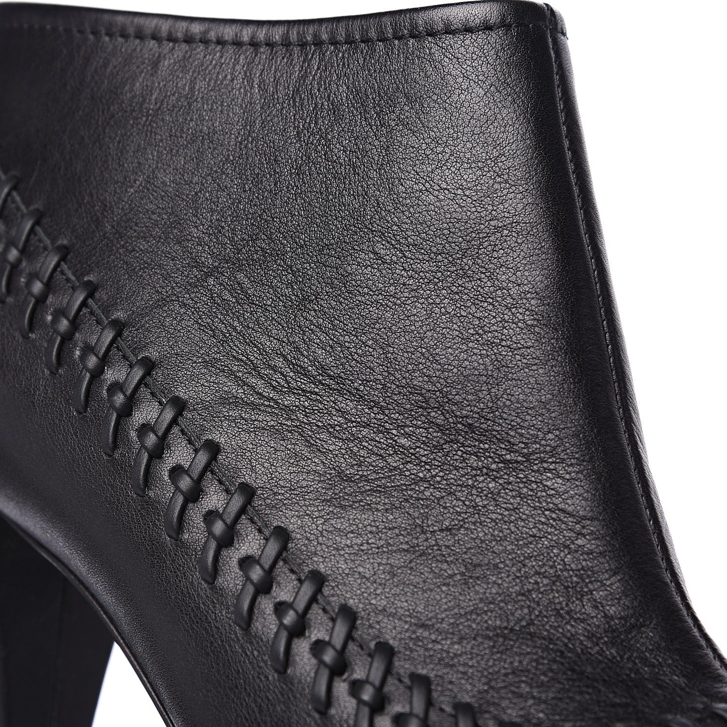 Calfskin CC Cap Toe Lambskin Booties 38.5 Black