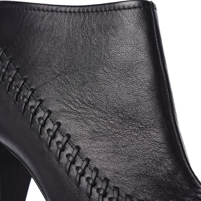 Chanel Calfskin CC Cap Toe Lambskin Booties 38.5 Black 8 of 8