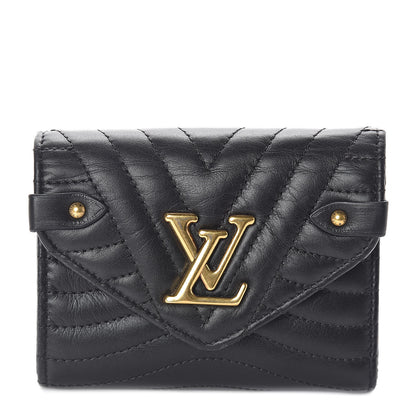 Louis Vuitton Calfskin New Wave Compact Wallet Black 1 of 7