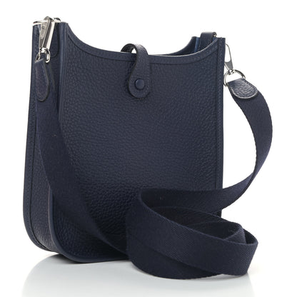 Hermes Taurillon Clemence Evelyne TPM Bleu Nuit 3 of 8