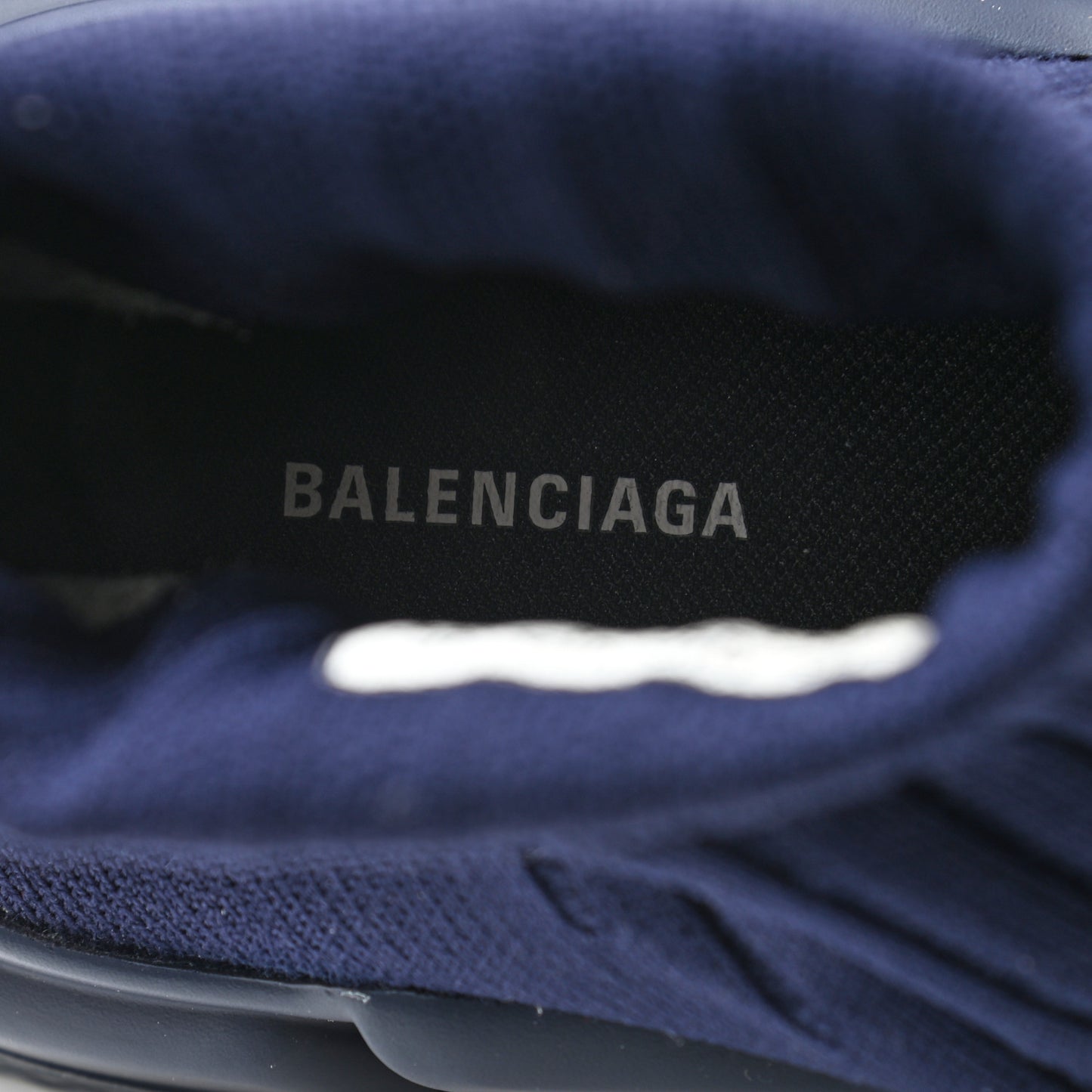 Ribbed Effect Knit Mens Speed Sneakers 42 Bleu Marine