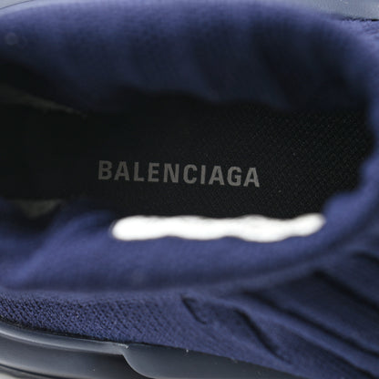 Balenciaga Ribbed Effect Knit Mens Speed Sneakers 42 Bleu Marine 8 of 8