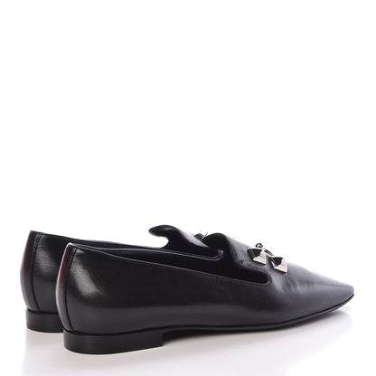 Hermes Goatskin Subtil Ballet Flats 37 Black 4 of 8