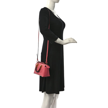 Fendi Vitello King Plexiglass Logo Embossed Mini By The Way Top Handle Boston Bag Pink Dalia 2 of 10