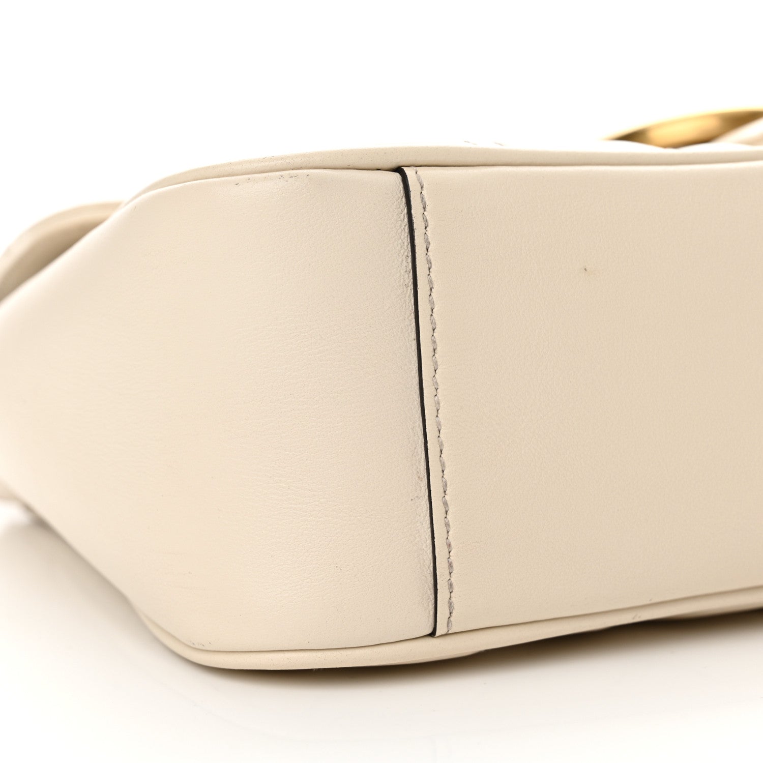 Gucci Calfskin Matelasse Small GG Marmont Shoulder Bag White 9 of 15