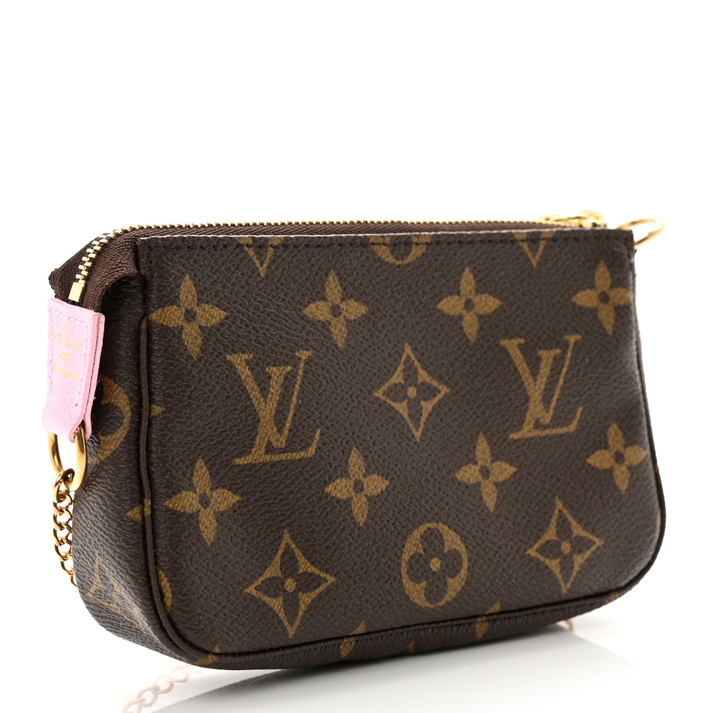 Monogram 2016 Christmas Animation Mini Pochette Accessories Rose Ballerine