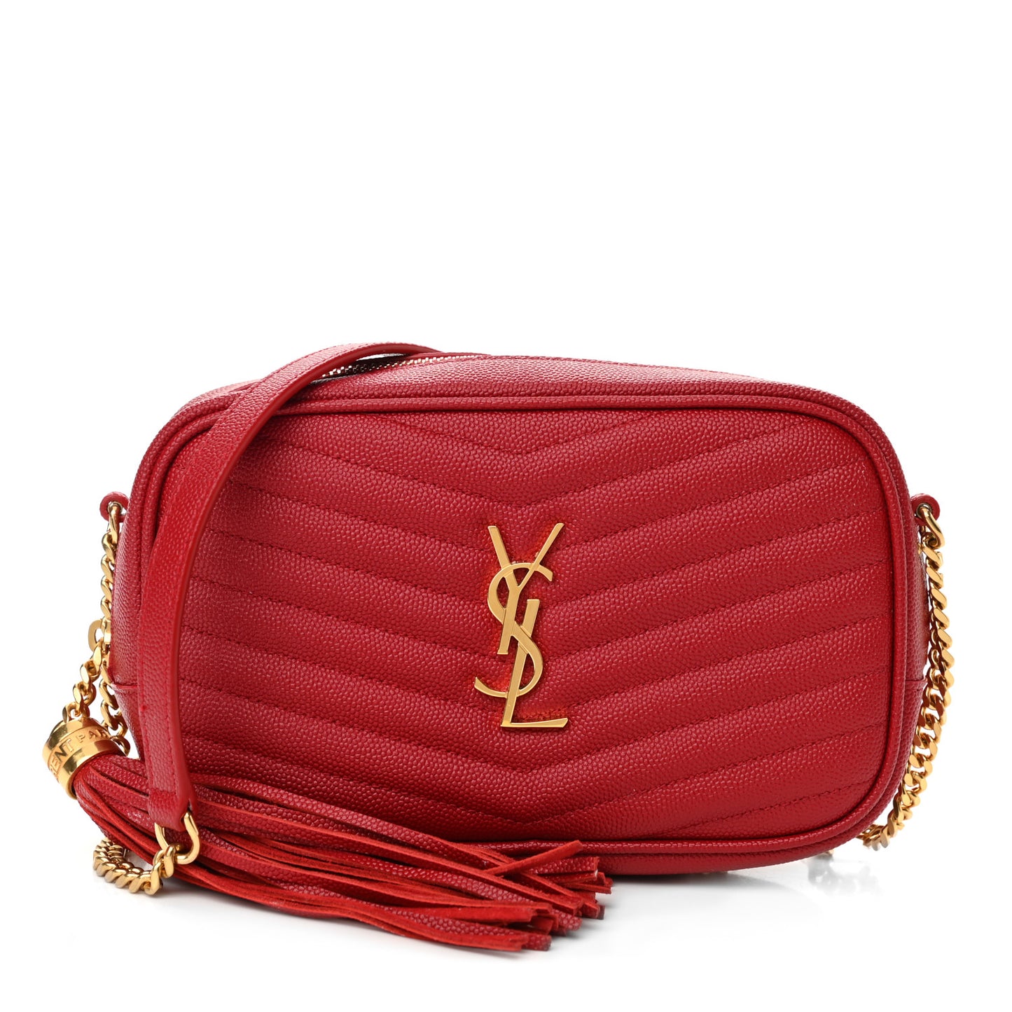 Grain De Poudre Matelasse Monogram Mini Lou Camera Bag Eros Red